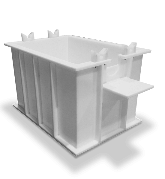 Plastic Plastic Plating Tank - Diagonal View