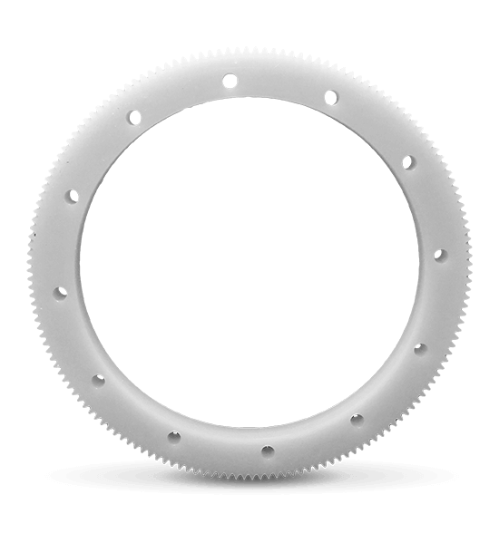 Polypropylene Fabrication, 40-Inch diameter polypropylene gears for plating