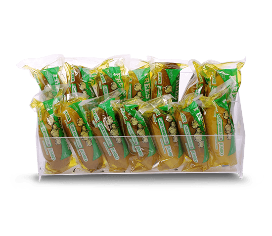 Custom Plexiglass Display, Spacing unit for individually packaged pickles