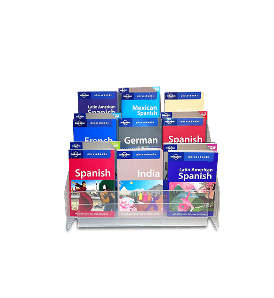 Countertop display for Lonely Planet Books